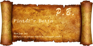 Pintér Betta névjegykártya
