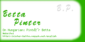 betta pinter business card